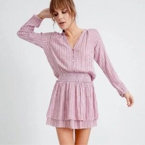 Rails Red Jasmine Lucia Striped Fit and Flare Dress Sz Large